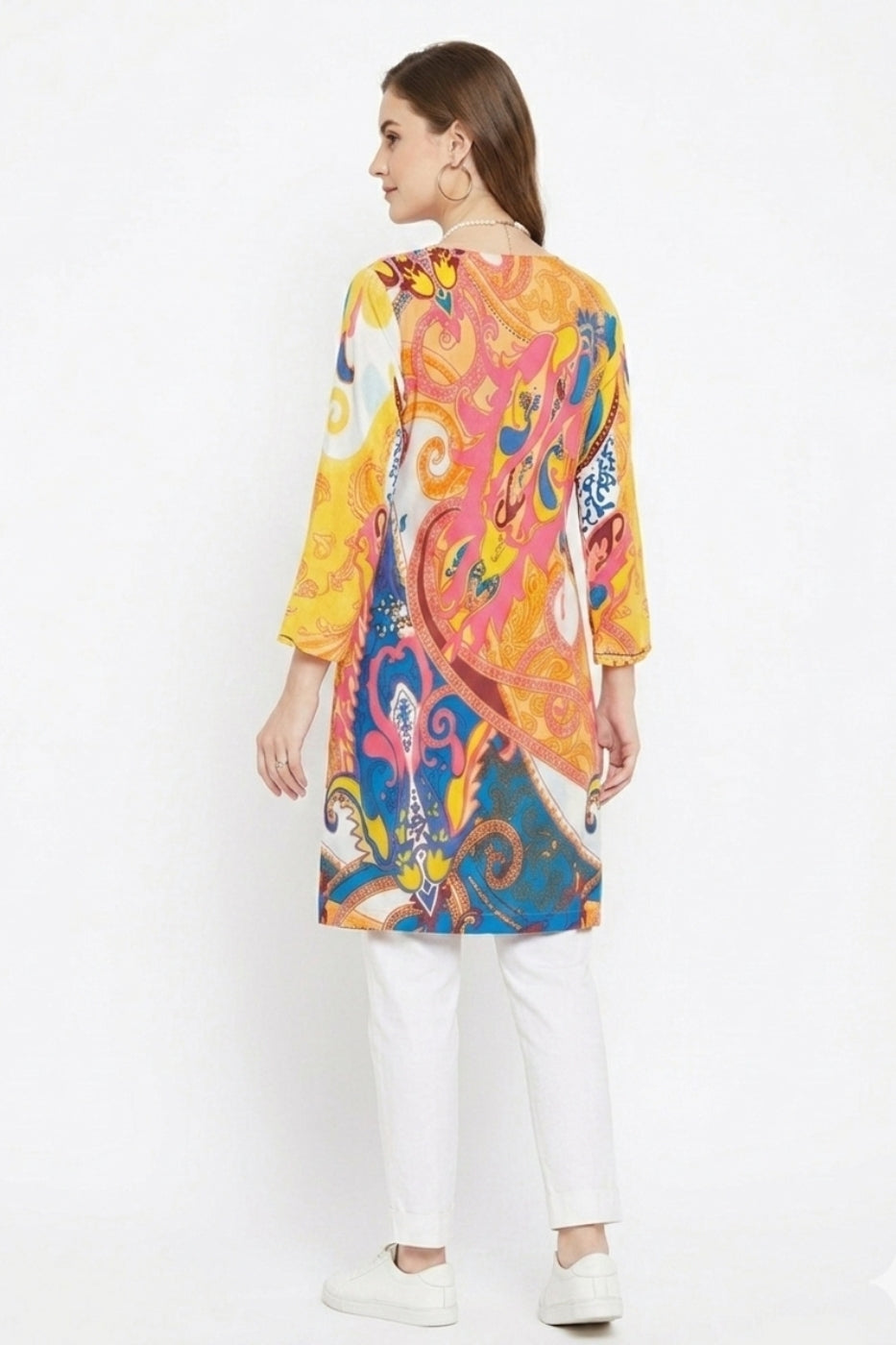 Women Cotton Slub Digital Printed Tunic