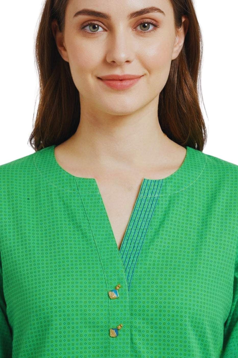 Premium Green Cotton Kurti for Women – Elegant Casual Wear | SFY by Sana Farooq