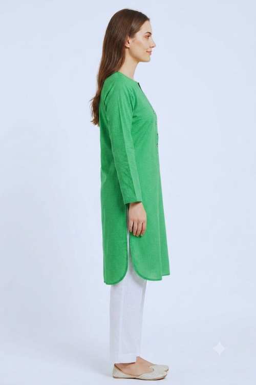 Premium Green Cotton Kurti for Women – Elegant Casual Wear | SFY by Sana Farooq