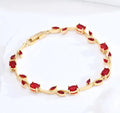 Viral Tulip Crystal Bracelet for Women – Gold Plated Floral Bracelet